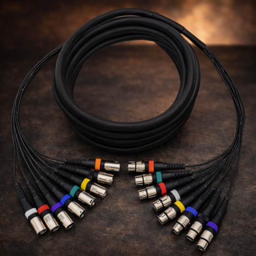 cable serpiente xlr de 8 canales – 15 pies | uso profesional