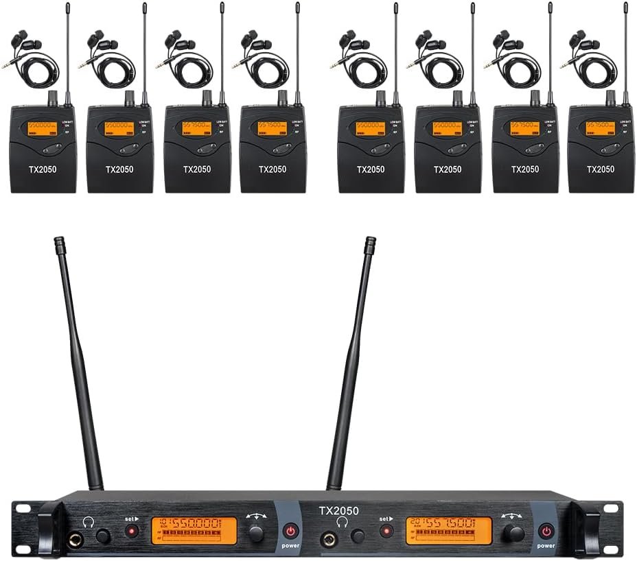 OPQRST Sistema In Ear Monitor 8 Bodypacks 2 Canales
